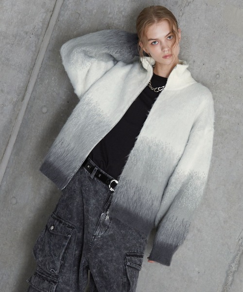 SERACE（セラス）の「【SERACE】Loose shaggy gradation drivers knit