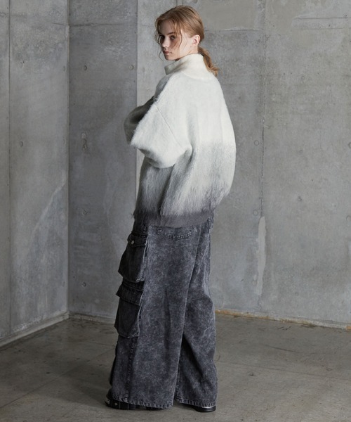 SERACE（セラス）の「【SERACE】Loose shaggy gradation drivers knit