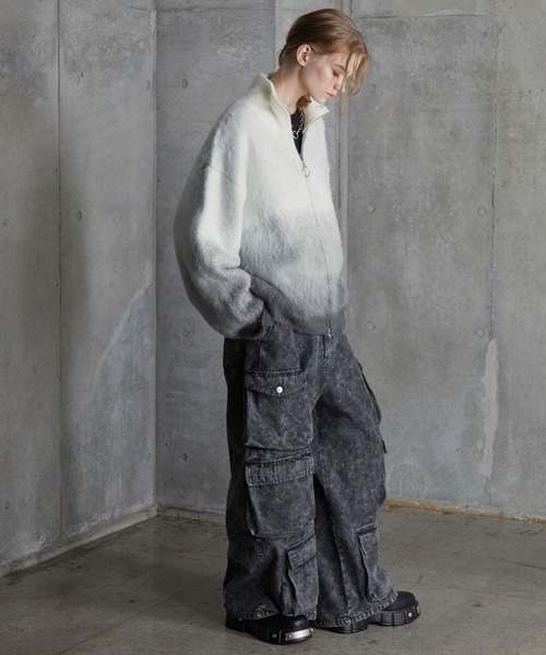 SERACE（セラス）の「【SERACE】Loose shaggy gradation drivers knit