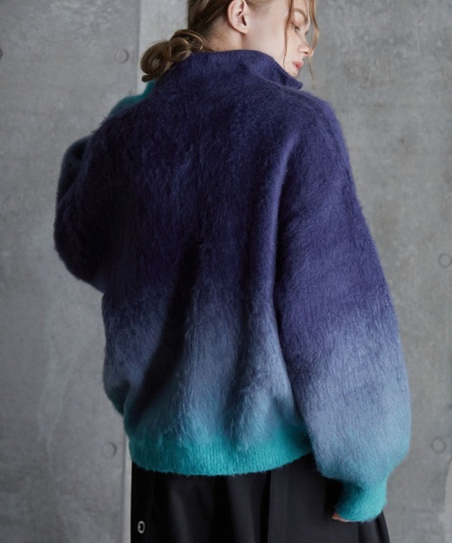 SERACE】Loose shaggy gradation drivers knit / ルーズシャギー
