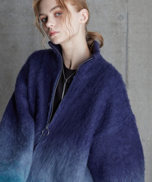 SERACE(セラス)の「【SERACE】Loose shaggy gradation drivers knit / ルーズシャギーグラデーションドライバーズニット(ニット/セーター・メンズ・ホワイト/ブラック/ブルー・L/M/S)」の12枚目の写真