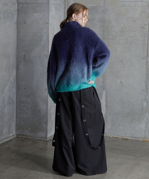 SERACE(セラス)の「【SERACE】Loose shaggy gradation drivers knit / ルーズシャギーグラデーションドライバーズニット(ニット/セーター・メンズ・ホワイト/ブラック/ブルー・L/M/S)」の18枚目の写真