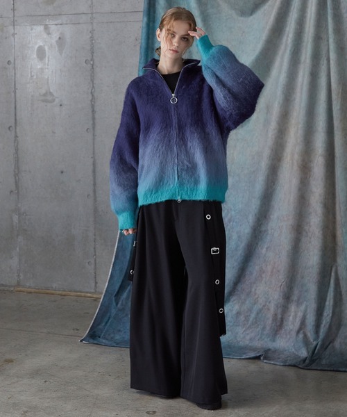 SERACE(セラス)の「【SERACE】Loose shaggy gradation drivers knit / ルーズシャギーグラデーションドライバーズニット(ニット/セーター・メンズ・ホワイト/ブラック/ブルー・L/M/S)」の19枚目の写真