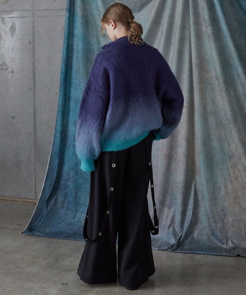 SERACE(セラス)の「【SERACE】Loose shaggy gradation drivers knit / ルーズシャギーグラデーションドライバーズニット(ニット/セーター・メンズ・ホワイト/ブラック/ブルー・L/M/S)」の21枚目の写真
