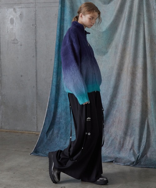 SERACE(セラス)の「【SERACE】Loose shaggy gradation drivers knit / ルーズシャギーグラデーションドライバーズニット(ニット/セーター・メンズ・ホワイト/ブラック/ブルー・L/M/S)」の22枚目の写真