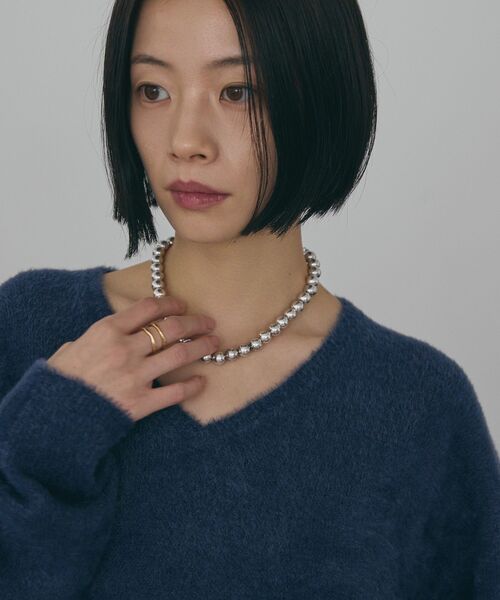 AMERICAN HOLIC（アメリカンホリック）の「メタルボールショートネックレス（ネックレス・レディース・シルバー・FREE）」の2枚目の写真