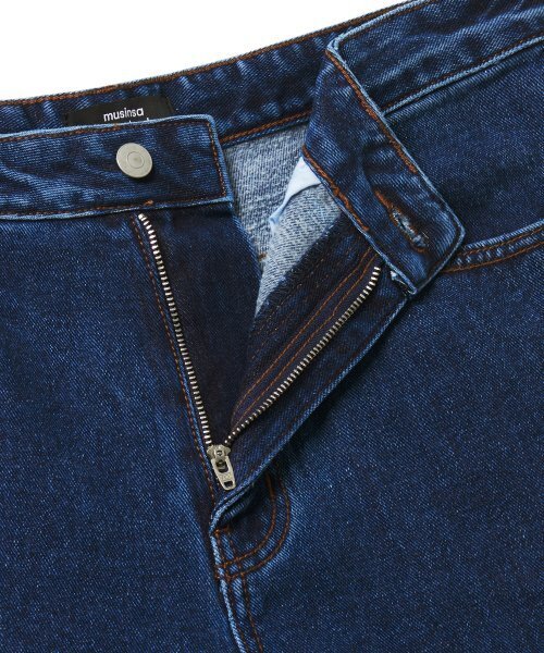 MUSINSA STANDARD（ムシンサスタンダード）の「裏起毛ワイドデニムパンツ [ミディアムインディゴ]（デニムパンツ・メンズ・その他・40/38/42/36/34/32/29/30/31/33/26/27/28）」の3枚目の写真