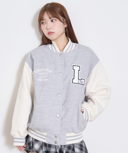 LOVETOXIC（ラブトキシック）の「裏キルトスタジャン（スタジャン・キッズ・ブラック/トップグレー/ネイビー/グリーン・M:150cm/L:160cm/S:140cm）」の2枚目の写真