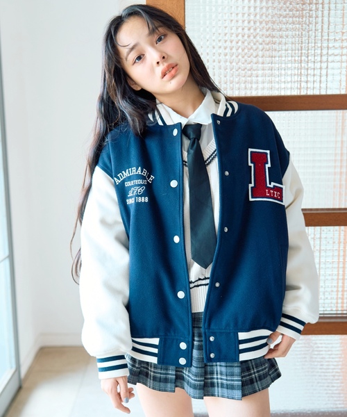 LOVETOXIC（ラブトキシック）の「裏キルトスタジャン（スタジャン・キッズ・ブラック/トップグレー/ネイビー/グリーン・M:150cm/L:160cm/S:140cm）」の5枚目の写真