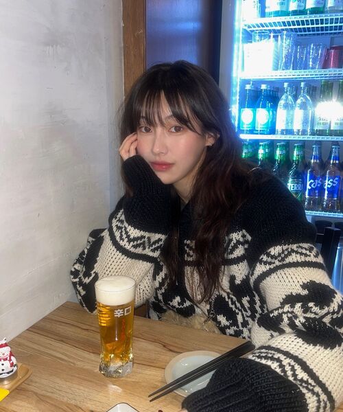 ROCKCAKE(ロックケーキ)の「Flower Cowichan Cardigan - Black/Beige(カーディガン/ボレロ・レディース・その他・SMALL)」の7枚目の写真