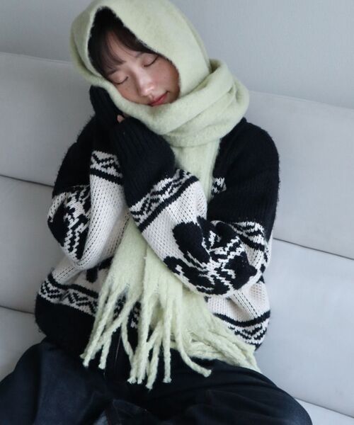 ROCKCAKE(ロックケーキ)の「Flower Cowichan Cardigan - Black/Beige(カーディガン/ボレロ・レディース・その他・SMALL)」の10枚目の写真