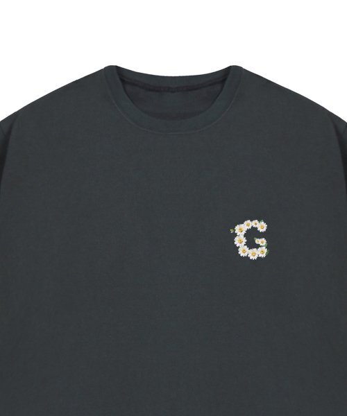 GRAVER（グレーバー）の「[ユニセックス]スモールGフラワースマイル半袖Tシャツ_チャコール（Tシャツ/カットソー・レディース・チャコール・SMALL/LARGE）」の3枚目の写真