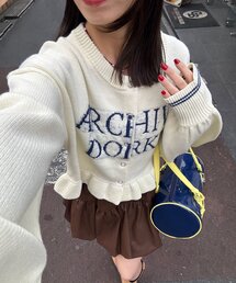 CIAOPANIC | シャギー配色ロゴフリルニットカーディガン(カーディガン/ボレロ)