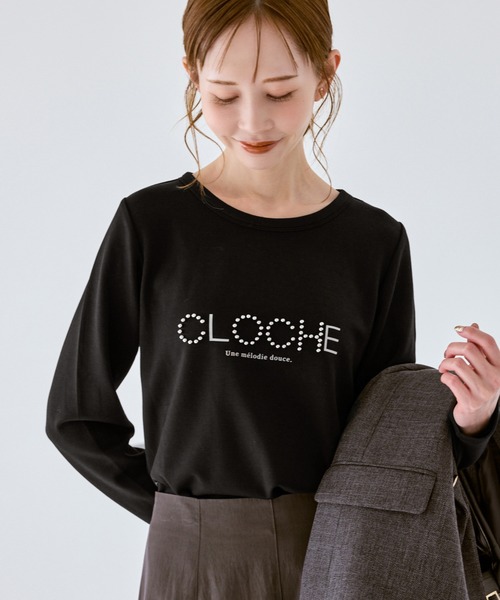 ROPE' PICNIC(ロペピクニック)の「【emur/エミュール】サーモジャージロゴプルオーバー(Tシャツ/カットソー・レディース・ブラック/オフホワイト・38)」の3枚目の写真