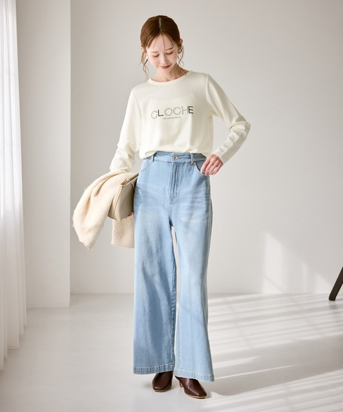 ROPE' PICNIC(ロペピクニック)の「【emur/エミュール】サーモジャージロゴプルオーバー(Tシャツ/カットソー・レディース・ブラック/オフホワイト・38)」の9枚目の写真