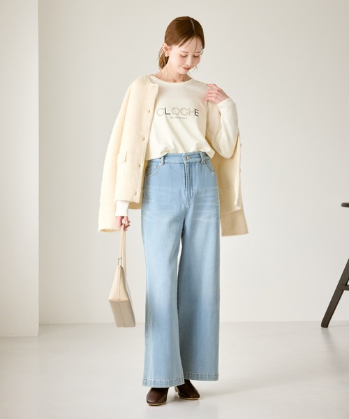 ROPE' PICNIC(ロペピクニック)の「【emur/エミュール】サーモジャージロゴプルオーバー(Tシャツ/カットソー・レディース・ブラック/オフホワイト・38)」の15枚目の写真