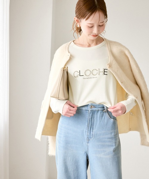 ROPE' PICNIC(ロペピクニック)の「【emur/エミュール】サーモジャージロゴプルオーバー(Tシャツ/カットソー・レディース・ブラック/オフホワイト・38)」の17枚目の写真