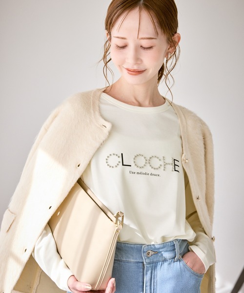 ROPE' PICNIC(ロペピクニック)の「【emur/エミュール】サーモジャージロゴプルオーバー(Tシャツ/カットソー・レディース・ブラック/オフホワイト・38)」の18枚目の写真