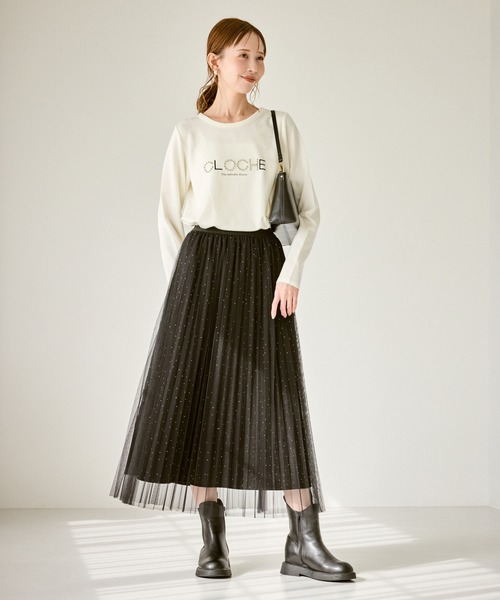 ROPE' PICNIC(ロペピクニック)の「【emur/エミュール】サーモジャージロゴプルオーバー(Tシャツ/カットソー・レディース・ブラック/オフホワイト・38)」の19枚目の写真