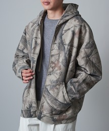 MADE BLANKS（メイドブランクス）の「【MADE BLANKS】16oz Ropes Course Hoodie 16オンス ヘビーウェイト ジップアップフーディー フルジップ リアルツリー カモフラージュ柄 MD1235 UNTR（パーカー）」