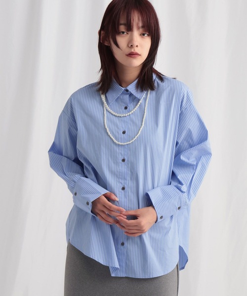 ラウンドヘムレギュラーカラーシャツ 634889（シャツ/ブラウス