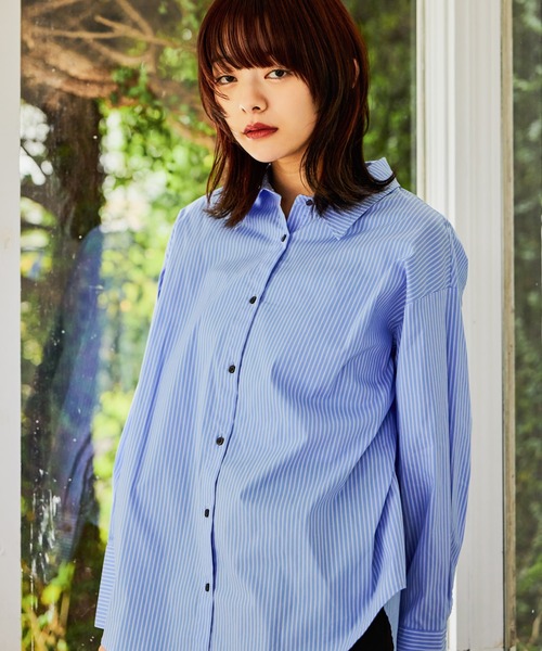 ラウンドヘムレギュラーカラーシャツ 634889（シャツ/ブラウス