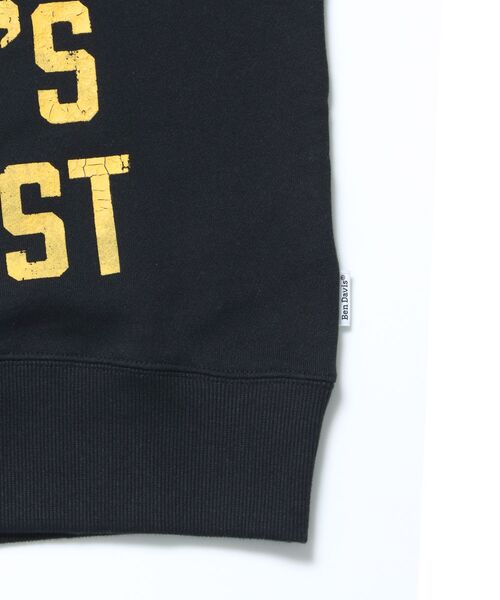 BEN DAVIS/WHITE LABEL（ベンデイビス ホワイトラベル）の「【BEN DAVIS（ベンデイビス）】70'S FIT CRACK LOGO CREW / スウェット クルーネック 裏毛 長袖 短丈 ロゴプリント（スウェット・メンズ・グレー/ブラック/ネイビー・X-LARGE/LARGE/MEDIUM）」の7枚目の写真