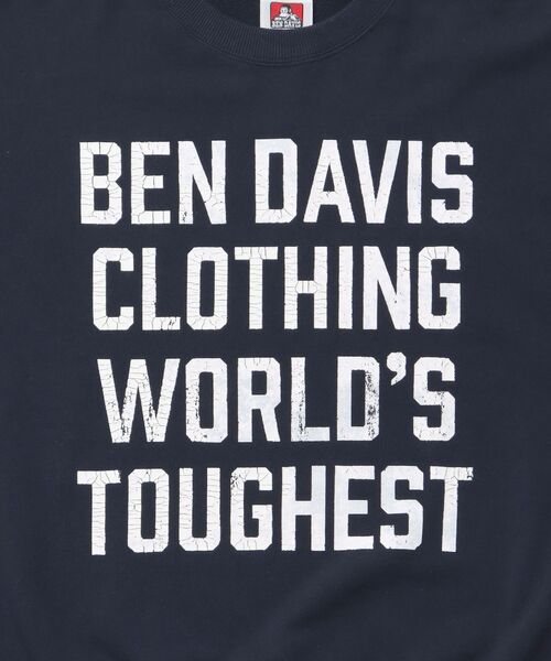 BEN DAVIS/WHITE LABEL（ベンデイビス ホワイトラベル）の「【BEN DAVIS（ベンデイビス）】70'S FIT CRACK LOGO CREW / スウェット クルーネック 裏毛 長袖 短丈 ロゴプリント（スウェット・メンズ・グレー/ブラック/ネイビー・X-LARGE/LARGE/MEDIUM）」の14枚目の写真