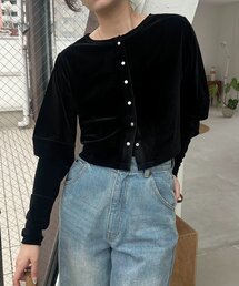 CAPRICIEUX LE'MAGE | ベロアカーディガン(Tシャツ/カットソー)