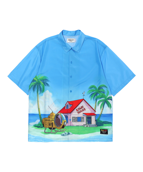 CRITIC x DRAGON BALL Z HOUSE OPEN COLLAR SHIRT BLUE