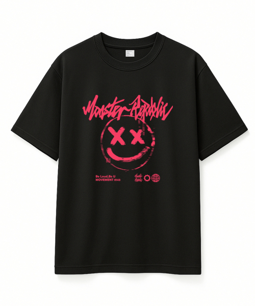 MONSTER REPUBLIC（モンスターリパブリック）の「スマイルパステルピンクTシャツブラック_8143（Tシャツ/カットソー・レディース・その他・SMALL/MEDIUM/LARGE/X-LARGE）」の6枚目の写真