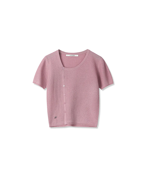 Vivacious(ビバシャス)の「Cooling Unbalanced Knit Cardigan - 4COL(カーディガン/ボレロ・レディース・ブラック/アイボリー/スカイブルー/ピンク・FREE)」の4枚目の写真