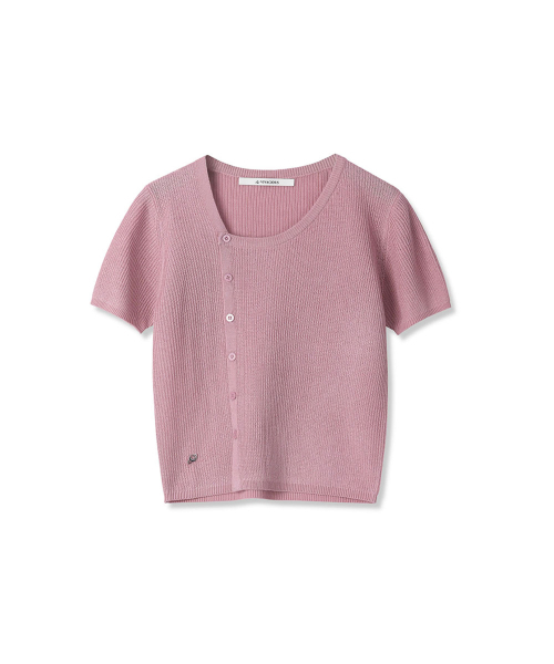 Vivacious(ビバシャス)の「Cooling Unbalanced Knit Cardigan - 4COL(カーディガン/ボレロ・レディース・ブラック/アイボリー/スカイブルー/ピンク・FREE)」の7枚目の写真