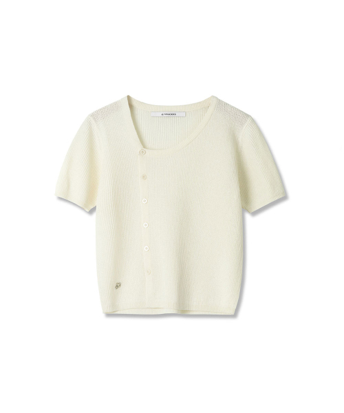 Vivacious(ビバシャス)の「Cooling Unbalanced Knit Cardigan - 4COL(カーディガン/ボレロ・レディース・ブラック/アイボリー/スカイブルー/ピンク・FREE)」の8枚目の写真