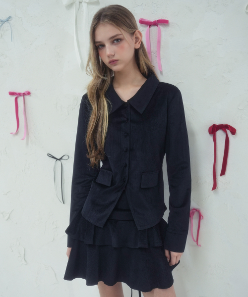 Vivacious(ビバシャス)の「Belle Etage Shirt_2Colors(シャツ/ブラウス・レディース・ブラック/クリーム・SMALL/MEDIUM)」の5枚目の写真