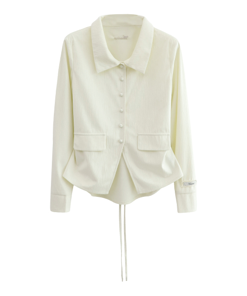 Vivacious(ビバシャス)の「Belle Etage Shirt_2Colors(シャツ/ブラウス・レディース・ブラック/クリーム・SMALL/MEDIUM)」の6枚目の写真