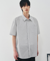 セイヤーハーフストライプシャツ[WHITE]
