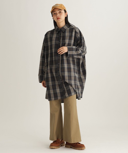 studio CLIP（スタディオクリップ）の「【daily CLIP】フェードネルシャツワンピース（シャツワンピース・レディース・ネイビー/ブラウン・FREE）」の13枚目の写真