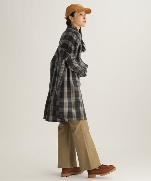 studio CLIP（スタディオクリップ）の「【daily CLIP】フェードネルシャツワンピース（シャツワンピース・レディース・ネイビー/ブラウン・FREE）」の16枚目の写真