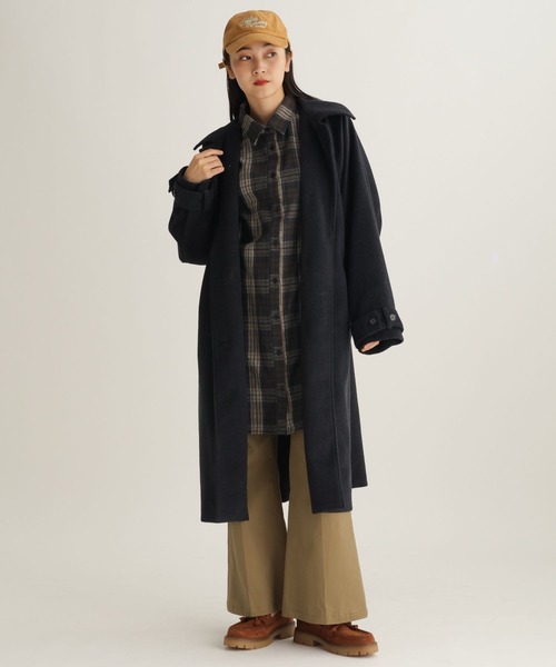 studio CLIP（スタディオクリップ）の「【daily CLIP】フェードネルシャツワンピース（シャツワンピース・レディース・ネイビー/ブラウン・FREE）」の18枚目の写真