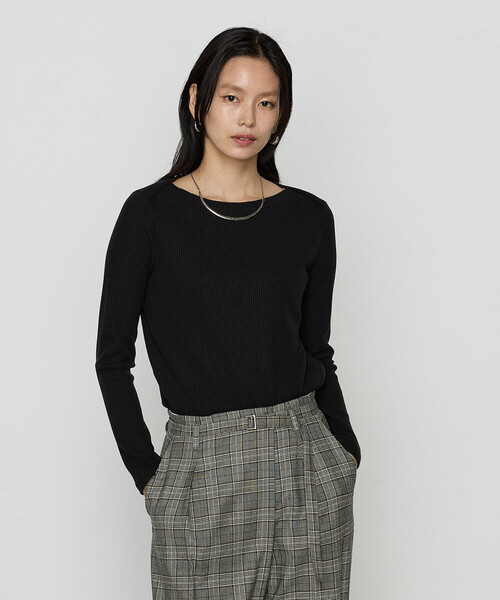 COMME CA(コムサ)の「〔 Sサイズ 〕 ラグウォーム リブ プルオーバー(Tシャツ/カットソー・レディース・ブラック/オフホワイト・5号)」の17枚目の写真