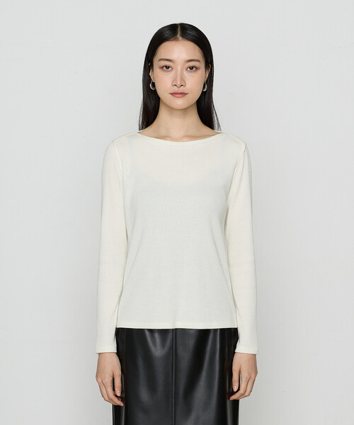 COMME CA(コムサ)の「〔 Sサイズ 〕 ラグウォーム リブ プルオーバー(Tシャツ/カットソー・レディース・ブラック/オフホワイト・5号)」の12枚目の写真