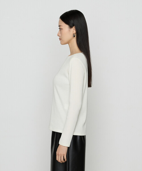 COMME CA(コムサ)の「〔 Sサイズ 〕 ラグウォーム リブ プルオーバー(Tシャツ/カットソー・レディース・ブラック/オフホワイト・5号)」の11枚目の写真