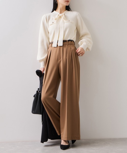 VIS（ビス）の「ニットリボン付きプルオーバー（ニット/セーター・レディース・オフホワイト/ブラック/ブルー系その他・FREE）」の9枚目の写真