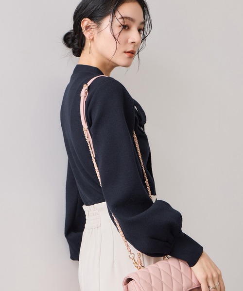 VIS（ビス）の「ニットリボン付きプルオーバー（ニット/セーター・レディース・オフホワイト/ブラック/ブルー系その他・FREE）」の17枚目の写真