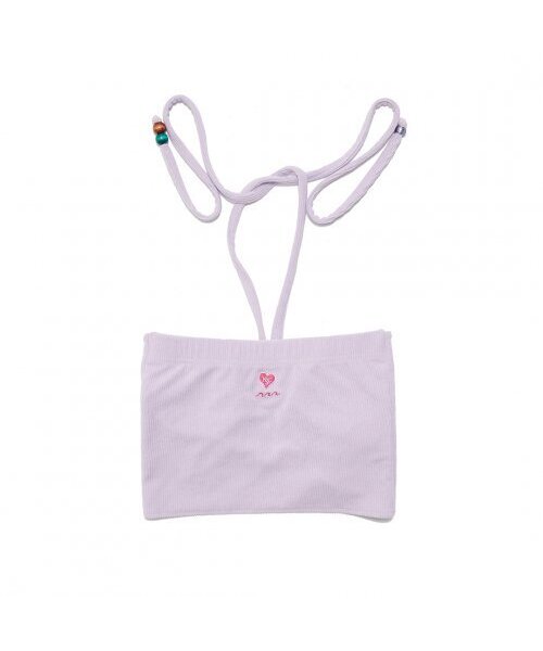 NAKED SURF CLUB（ネイキッドサーフクラブ）の「テリーシャーリングホルターチューブトップ（パープル）（Tシャツ/カットソー・レディース・ライトパープル・FREE）」の3枚目の写真