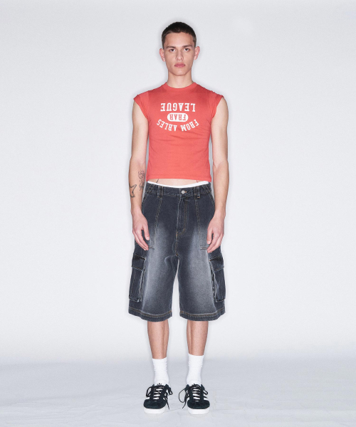 FROM ARLES(フロムアルル)の「6部カーゴデニムハーフパンツ / ブラック(その他パンツ・メンズ・ブラック・MEDIUM/LARGE)」の3枚目の写真