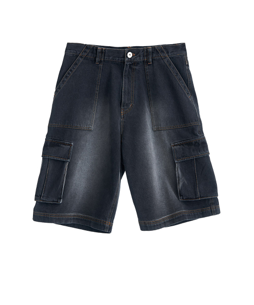 FROM ARLES(フロムアルル)の「6部カーゴデニムハーフパンツ / ブラック(その他パンツ・メンズ・ブラック・MEDIUM/LARGE)」の6枚目の写真
