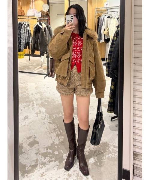 SLY(スライ)の「Grateful Dead x SLY KNIT C/D グレイトフルデッド スライ ニットカーディガン 秋服 冬服(カーディガン/ボレロ・レディース・杢グレー/ブラック/レッド・FREE)」の19枚目の写真