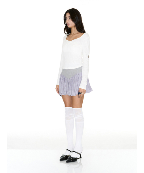 SETSETSET(セットセットセット)の「HERAT NECK T-SHIRT WITH SEASHELL WHITE(Tシャツ/カットソー・レディース・その他・FREE)」の4枚目の写真